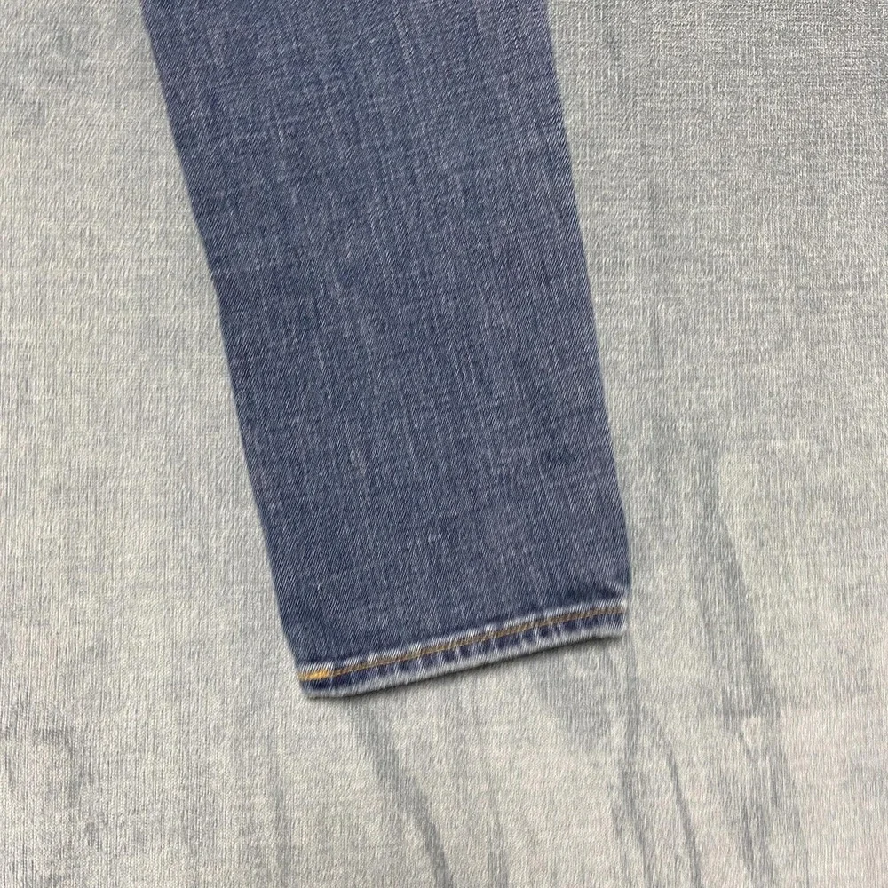 Levi's 711 Jeans Mens 31 Blue Denim Medium Wash Distressed Mid Rise Straight Leg